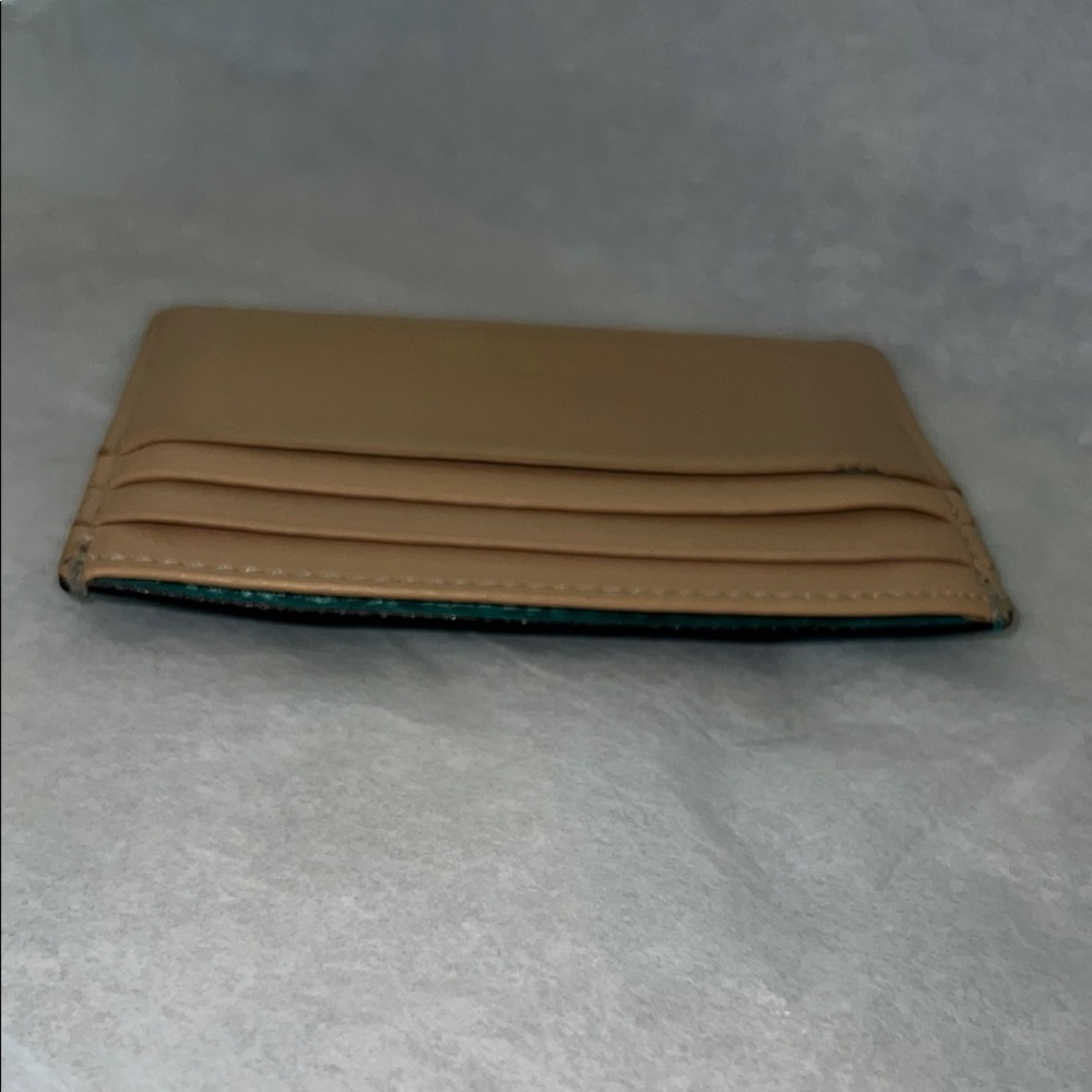 Kate Spade Blue Key Card Holder Textured Leather - Picture 5 of 6